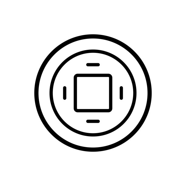 中国硬币图标设计矢量模板图片下载