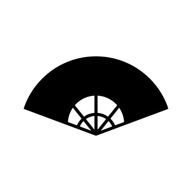 中国风扇图标设计矢量模板图片下载