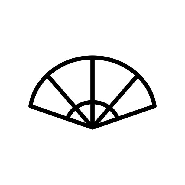 中国风扇图标设计矢量模板图片下载