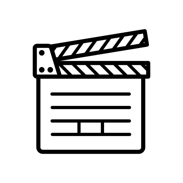 电影场记板图标设计矢量模板图片下载