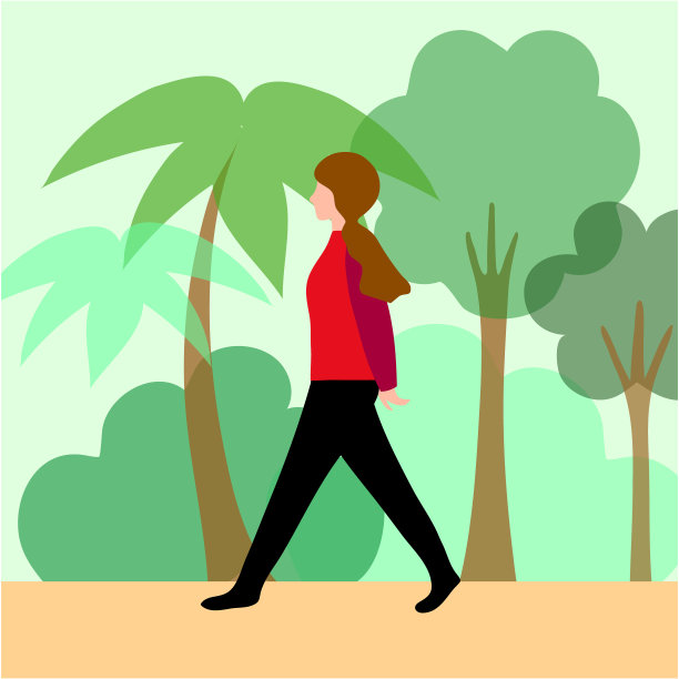 一位女士下班后穿过公园。独奏户外活动。图片下载