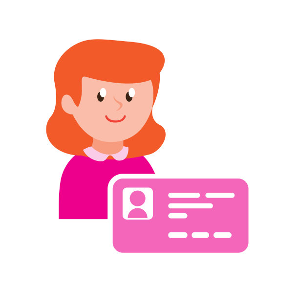 女人用卡通身份证平图片下载