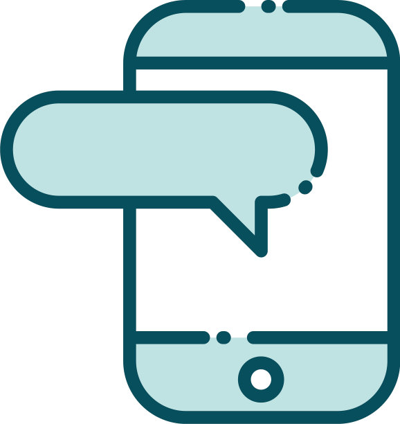 智能手机语音泡沫社交媒体线路和图片下载