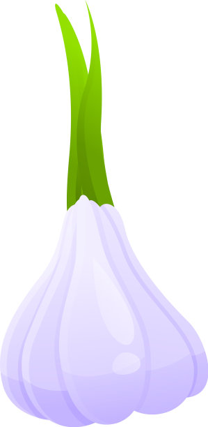 花园大蒜图标卡通风格图片下载