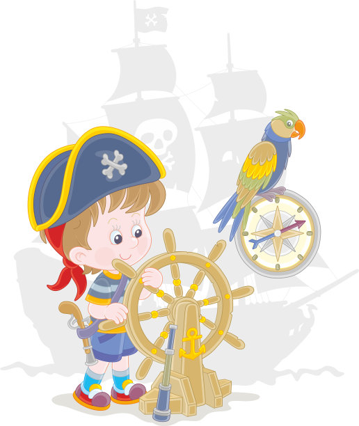 小男孩扮演海盗图片下载