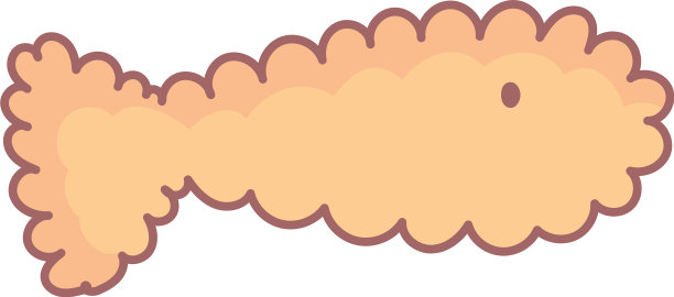 天妇罗鱼菜单餐厅卡通食物可爱图片下载