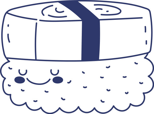 手握寿司菜单餐厅卡通食物可爱图片下载