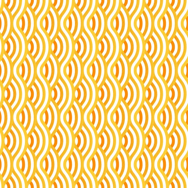 黄色波浪矢量背景。无缝模式与半色调图片下载