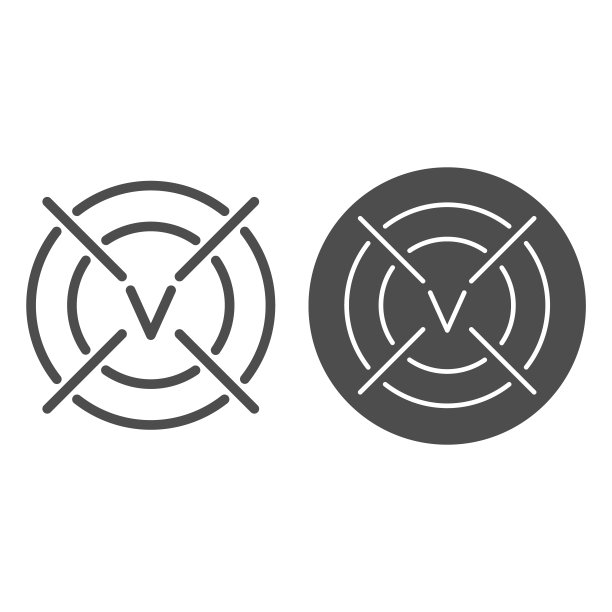 目标与胜利标志线和固体图标，商业战略概念，已达成的商业目标标志在白色的背景，成功的目标达成图标在轮廓风格移动。矢量图形。图片下载