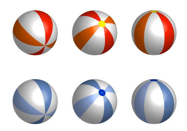一套明亮的儿童气球游泳和户外活动在夏天。白色上的孤立向量图片下载