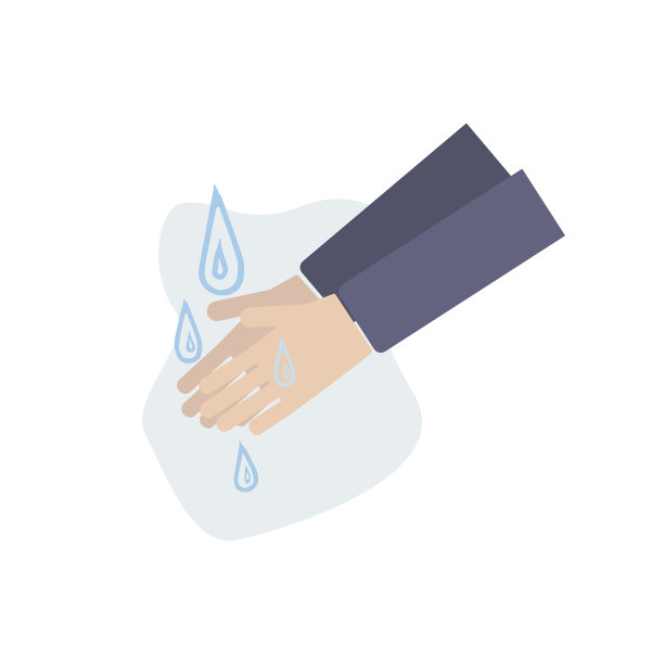 洗手。矢量插图洗两个男人的手在水与水滴。手部卫生规则图片下载