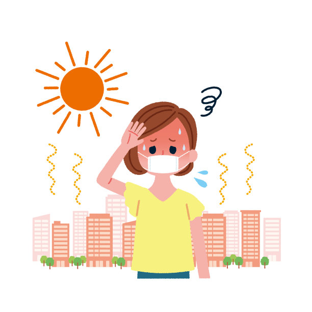 有中暑危险的妇女图片下载