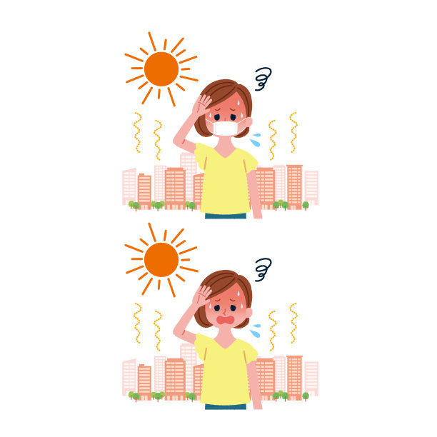 有中暑危险的妇女图片下载