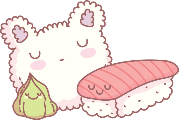 米饭形状的寿司和芥末菜单餐厅图片下载