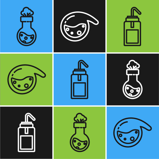 设试管和烧瓶化验室图片下载