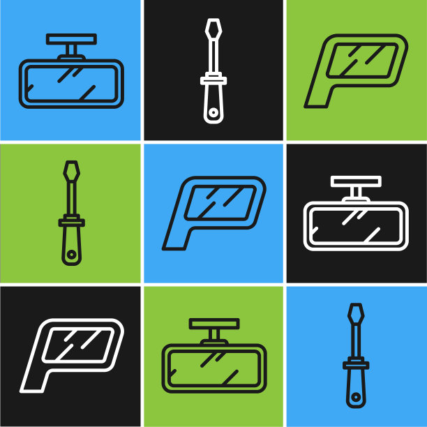 设行车用后视镜、车用螺丝刀图片下载