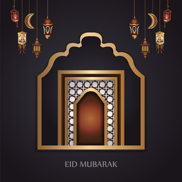 开斋节穆巴拉克伊斯兰设计模板图片下载