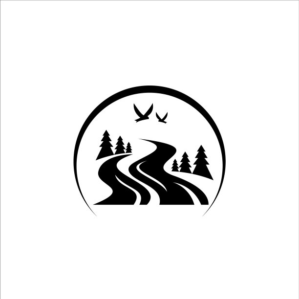 简单的景观概念logo设计图片下载