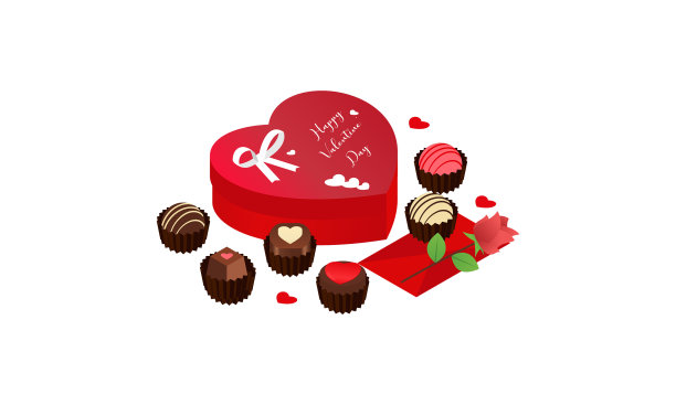 心形盒装巧克力图片下载