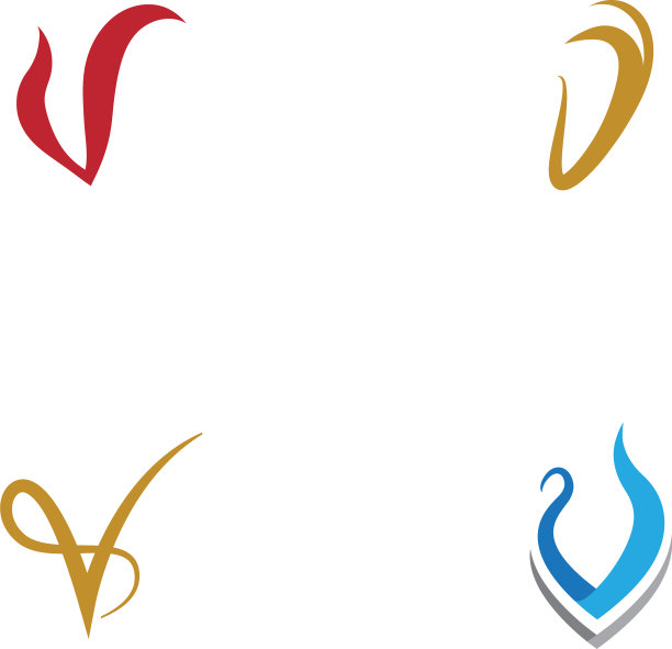 V字母图标模板图片下载