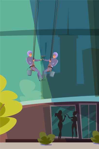 清洗窗户的单位图片下载