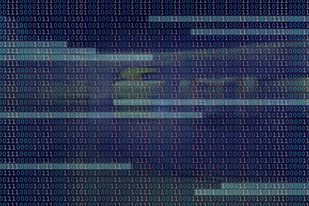 数字的背景。黑色抽象背景下的二进制代码。技术。图片下载