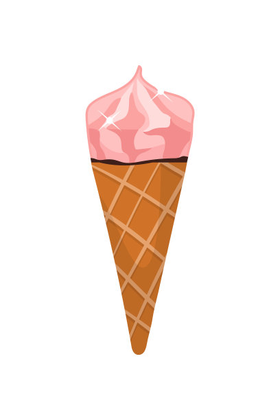 华夫蛋筒冰淇淋图片下载