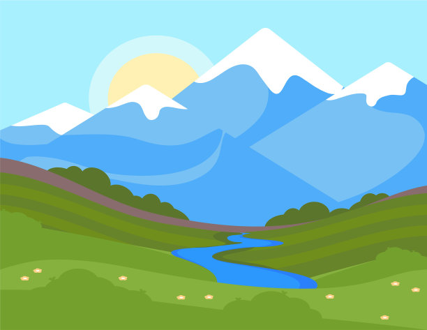 山地自然景观平地图片下载