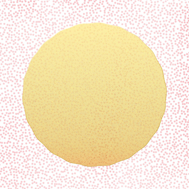 粉红色半色调点描上金色闪光标签图片下载