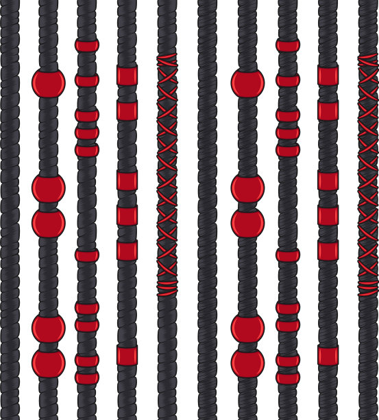 设置无缝模式与黑色脏辫图片下载