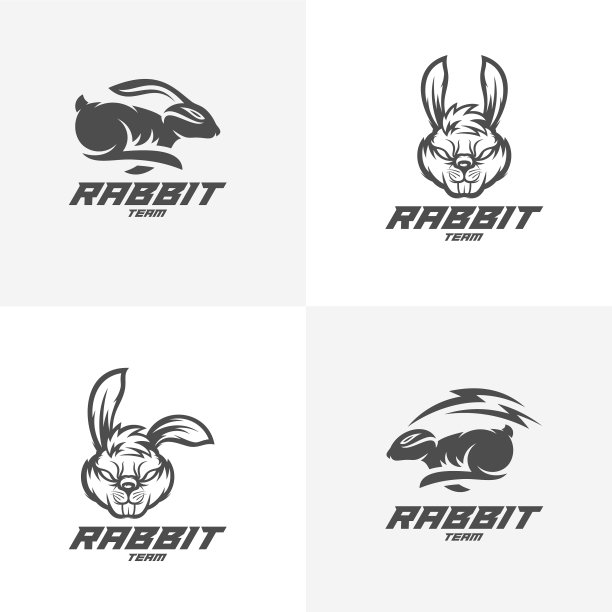设置兔子标志模板现代兔头图片下载