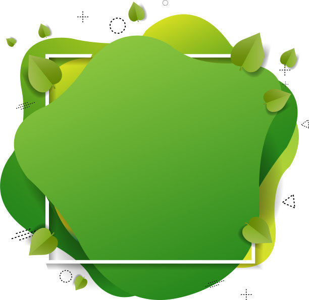 语音气泡与叶子孤立白色图片下载