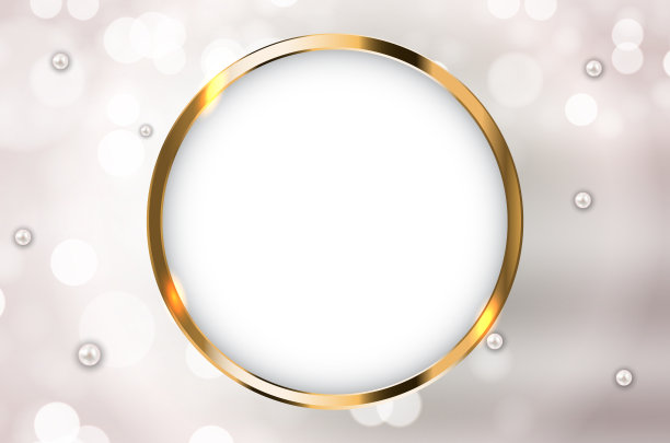 抽象的金色光泽框架背景。矢量图图片下载