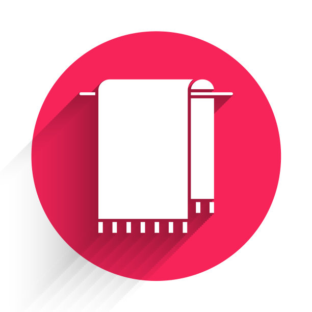 白毛巾挂在衣架上，图标与长隔离图片下载