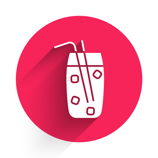 白色鸡尾酒和酒精饮料的图标孤立图片下载