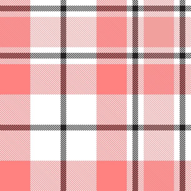 橙色格子呢格子无缝图案图片下载