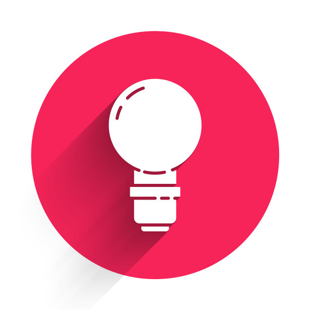 白色灯泡与概念概念图标图片下载