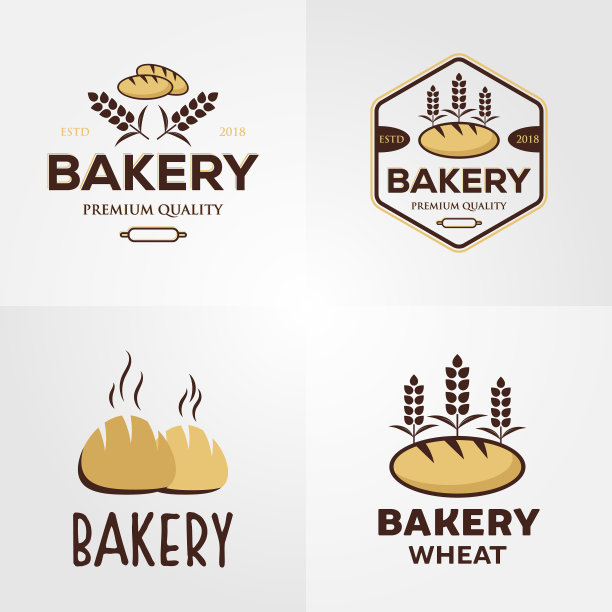 复古烘焙标志集设计图片下载