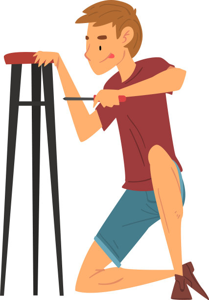 组装和安装新家具的人图片下载