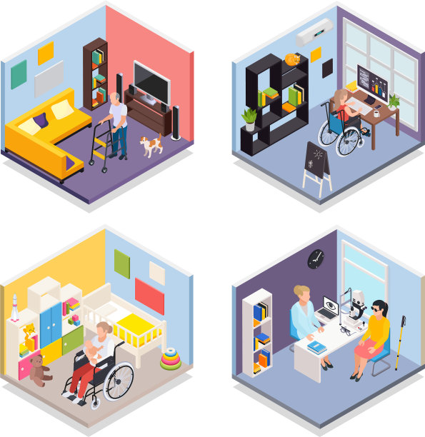 残疾人等距2x2套图片下载