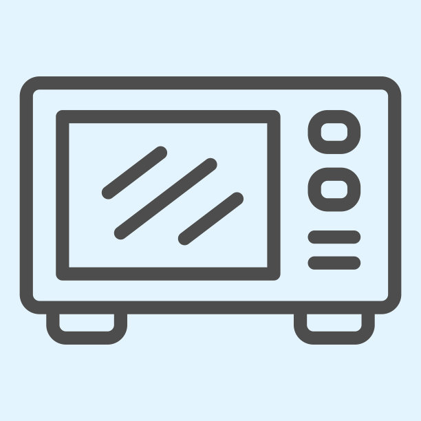 微波炉线图标电炉用图片下载