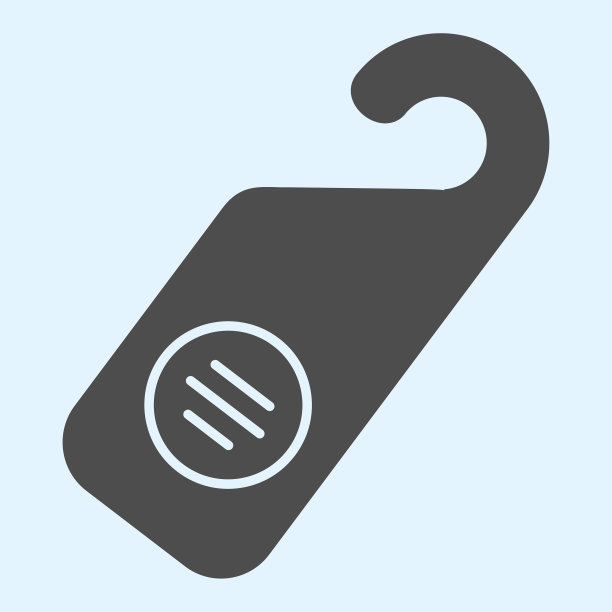 酒店门柄吊牌用实心图标吊牌做图片下载