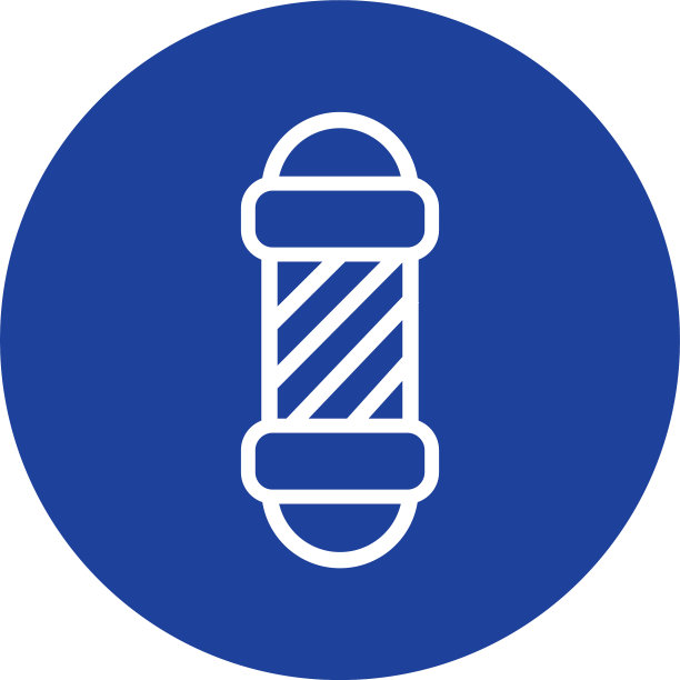 理发师标签螺旋块风格图标图片下载