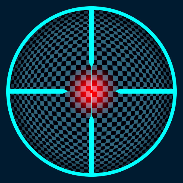 有红色瞄准器的十字准星图片下载