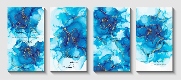 现代创意设计，背景大理石纹理。婚礼的邀请。酒精墨水。图片下载