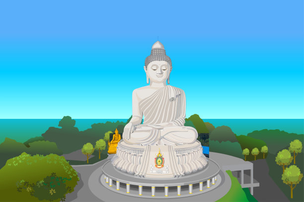 普吉岛高山上的大佛图片下载