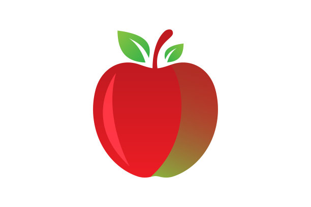 苹果标志标志在白色平风格的标志上图片下载