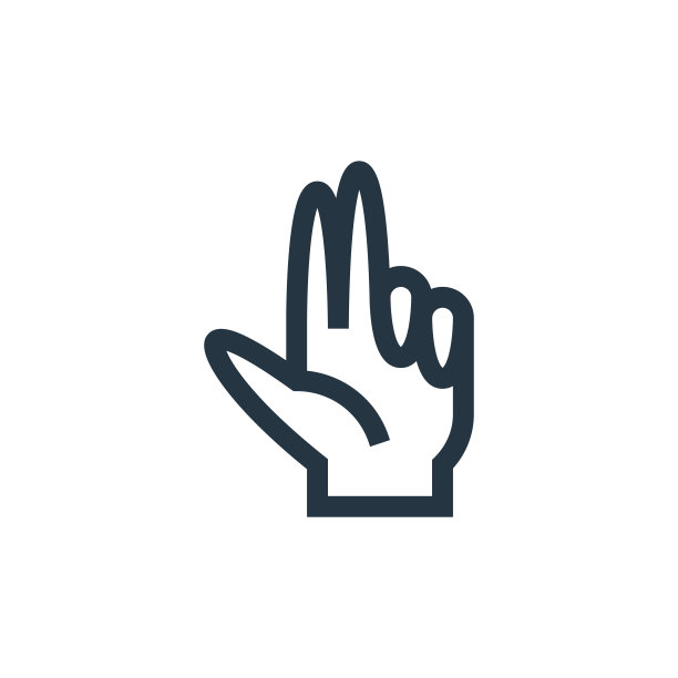 手矢量图标。手可编辑的中风。手线性符号，用于网络和移动应用程序，标志，印刷媒体。细线说明。矢量孤立轮廓绘制。图片下载