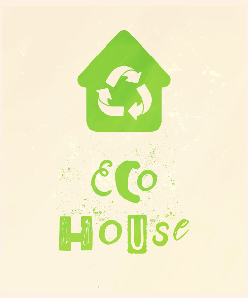 生态房子概念海报与房子图标和图片下载