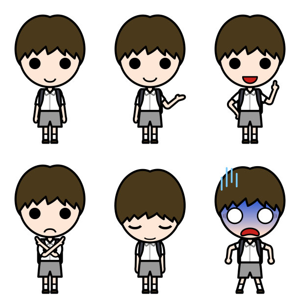 小学生穿着夏季校服的各种姿势图片下载